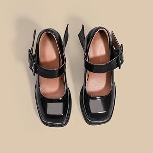 ☆25SS☆Chunky Heel Mary Jane/KIMHEKIM☆ Amazon.com | SHEMEE Women's Chunky Heels Platform Mary Janes