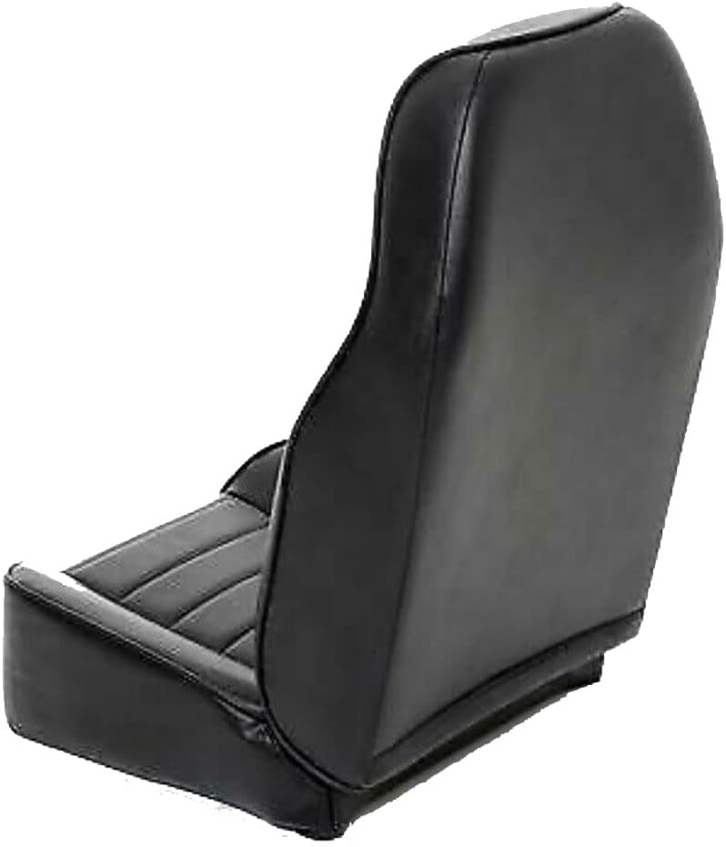 High Back Replacement Bucket Seats, Black Vinyl, fits Military Vehicles M-Series M998 etc, Adapter Required