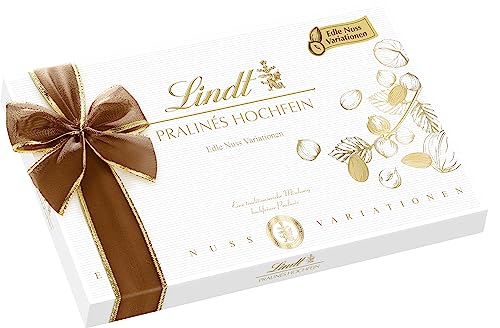 Lindt Schokolade - Hochfein Pralinen Premium Nuss Edition | 200g | Pralinés-Schachtel mit 19 Nuss Pralinen in 8 köstlichen Sorten | Pralinengeschenk | Schokoladengeschenk
