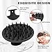 Meartchy Silicone Scalp Massager Shampoo Brush, Scalp Brush for Hair Growth & Dandruff Removal, Hair Scrubber Scalp Stimulator Exfoliator Brush with Soft Bristles for Wet Dry Scalp Care (Black)
