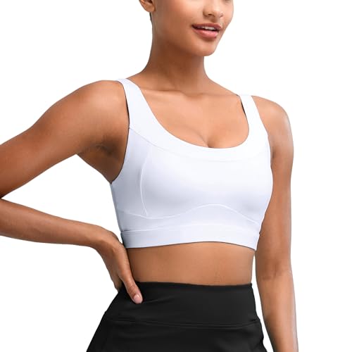 Image of High Impact Sports Bras for Women Running Bra Workout Bra U Back Sports Bra Scoop Neck Padded