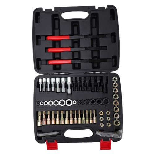 Image of 61PCS Thread Repair Kit Portable UNC UNF Metric Chaser Set Automotive Manufacturing