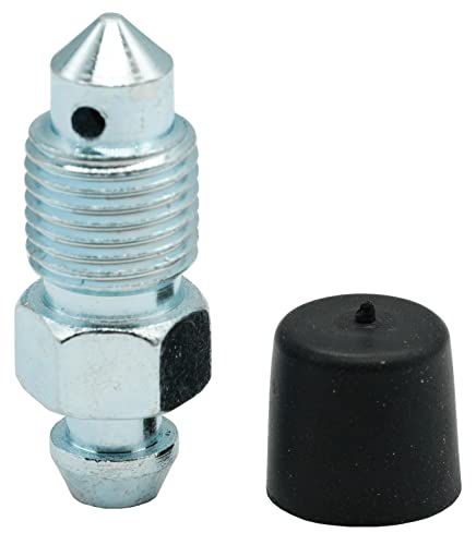 6 Pcs Brake Bleeder Screws,Bleeder Valve,Bleeders,Caliper Bleeder Screw With Rubber Cap M10X1.0-29.2Mm, H9407-6,107391,Standard Metric Bleeding Screws Bleed Kit #TOP3