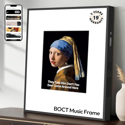 BOCT Music Frame Smart Speaker - with Lyrics Display,Hi-Fidelity Box Speaker,Creative Home Gift,Over 10000+ World Famous Paintings,Supports Spotify & Apple Music