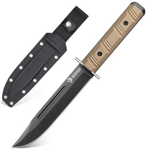 NedFoss BRAVE Fixed Blade Tactical Knife, 6.8
