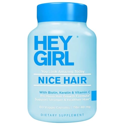 Hair Vitamins To Help Thinning and Fallout - Hair Supplement To Grow Hair Faster Stronger & Have Healthy Skin & Nails - Scientifically Made With Biotin Keratin Folic Acid Vitamin B C 60 Capsules