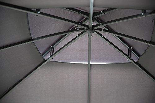 Pabellón de Acero con Techo Abierto y Mosquitera 3x3m