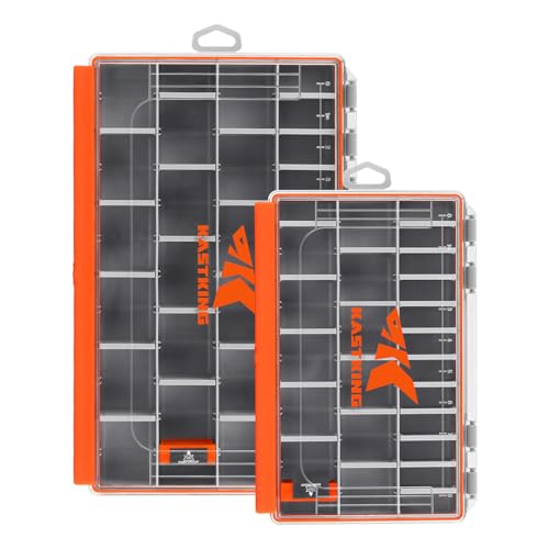 KastKing HyperSeal Waterproof Tackle Box, Waterproof 3600 and 3700 Tackle Trays, Fishing Tackle Box Organizer with Removable Dividers, Lure Box and Terminal Tackle Storage