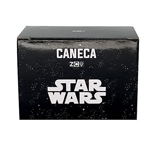 Caneca de Porcelana Chá Café Star Wars Dark Geometric 300ml