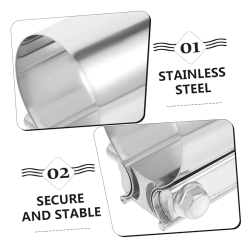 Pinza de extensión de silenciador y abrazadera de tubo de escape en U color plata 5