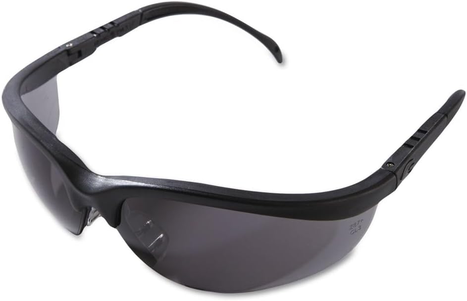 MCR Safety KD112 Klondike Safety Glasses - Matte Black Frame Gray Lens (12/Box)