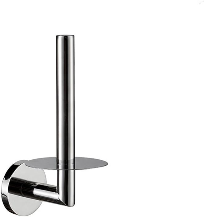 Aothpher Wall Mounted Standing 304 Stainless Steel Toilet Roll Paper Holder,Chrome Finished Bathroom Loo Paper Tissue Rack