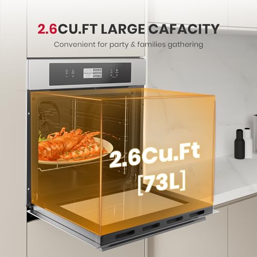 Image of GASLAND 24 Inch Electric Wall Oven, 2.6 Cu.ft, 11 Cooking Functions, 3100W