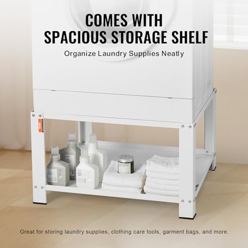 Image of VEVOR Laundry Pedestal with Storage Shelf, 28 inch Lx28 Wx16 H, Washer and Dryer Stand Base Universal Platform, Fit 660lbs Capacity, Heavy Duty Steel Multi-Functional Base for Washing Machine