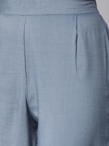 Image of Hritika Self Design Viscose Rayon Kurta & Trousers Set (HRKB0048)