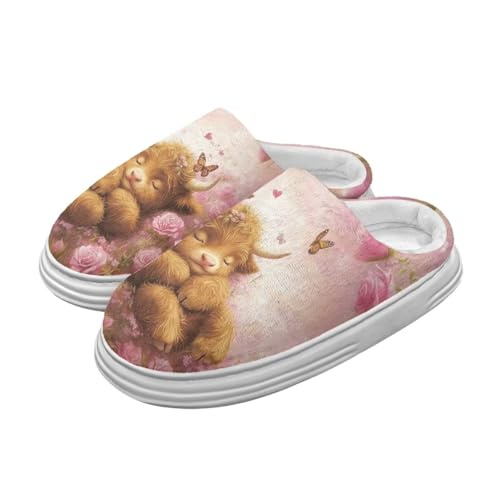 UNICEU Slip On Slippers for Women Comfortable Fluffy House Shoes Lightweight Warm Slides Fuzzy Non-slip Slipper