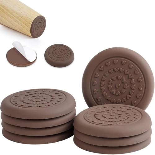 Image of MaruHub 8Pcs Non Slip Furniture Pads for Hardwood Floors - Furniture Leg Protectors for Chair, Table, Sofa - Self Adhesive Silicone Pads to Prevent Floor Scratches & Reduce Noise (3cm) Round