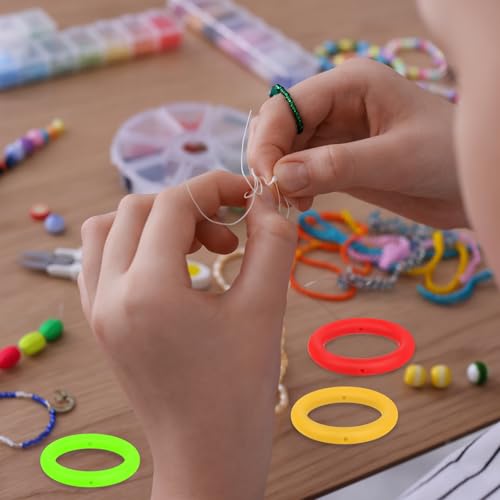 Anneaux de perles silicone 65mm rouge pendentif anti-perte pour clés - 6