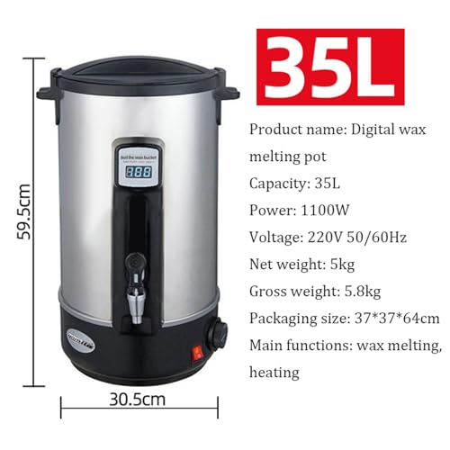 Derretidor de cera grande para fabricação de velas, 8L/10L/12L/20L/30L/35L panela de derretimento de