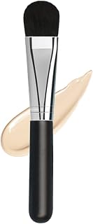 Facial Mask Application Brush, Black+Silver Soft Man-made Fiber Brush Head Cosmetic Tool for Body Lotion, Mud, Clay, Charcoal Mixed Mask