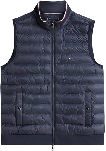 Tommy Hilfiger Herren Weste Mix Media Essential Gesteppt, Blau (Desert Sky), L – Ansicht 6