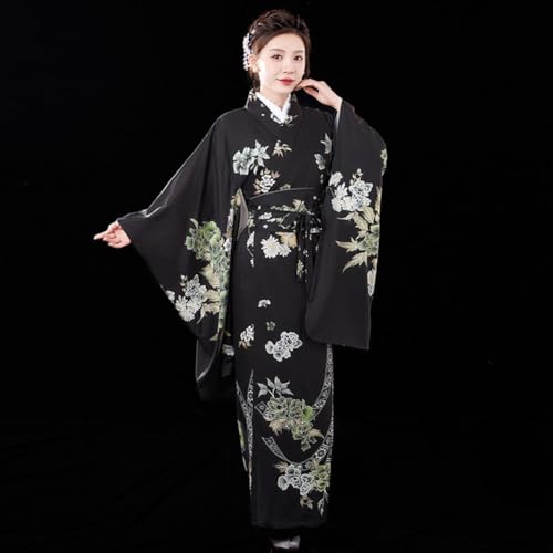 Kimono yukata para mujer con obi cómodo que no se desarma 4