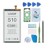 LOZOP S10 Battery Replacement Kit for Samsung Galaxy S10 SM-G973U/U1/F/W/X and Other All G973 Models with Repair Tools Kit and User Manual