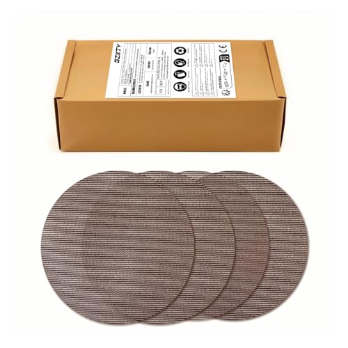 GZKTY 50 pièces Disque Abrasif 150mm Maille Disque de Poncage Autoagrippant Grain P60 P80 P120 P180 P240 Pour Bois, Mastic, Peinture, Ponceuse Excentrique