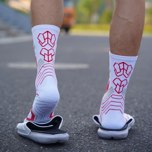 Athletic Sports Socks for Men Women, Moisture Wicking Performance Mid Calf Sock Cushioned Socks2