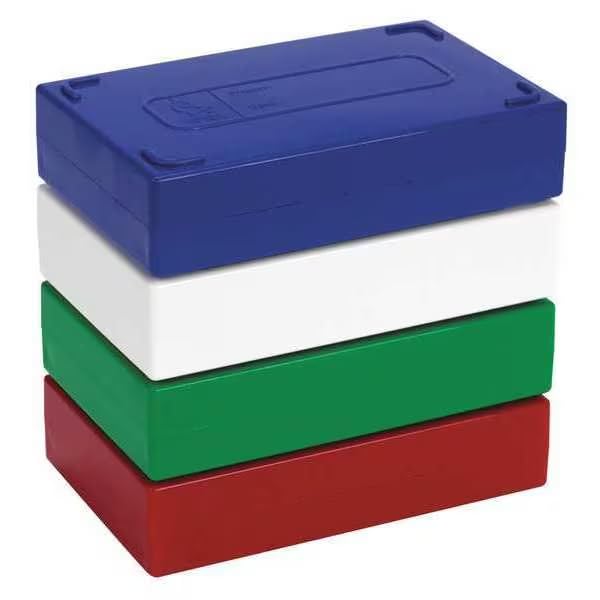 Microscope Slide Box, 25 Slots, Red, Mfr: HS15989C-A