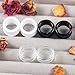 Pexveiuu 14mm thin Acrylic Gauges for Ear Tunnels Plugs Earrings Silicone Clear Black White Gauges Tunnel Earring Plastic Ear Plug Stretching Kit Piercing Jewelry Women Men 9/16 inch