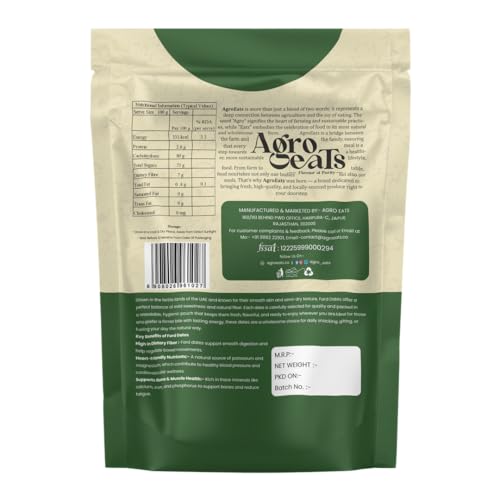 Image of AGROEATS PREMIUM FARD DATES - 250g Pack | Natural Saudi Khajur | Nutritious & Naturally Sweet | No Added Sugar | Biodegradable Packaging | Ideal for Gifting & Daily Snacking