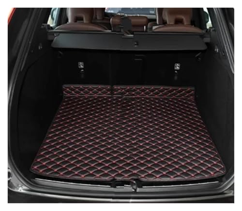 Tapis de coffre personnalisé Volvo XC60 finition luxe noir rouge
