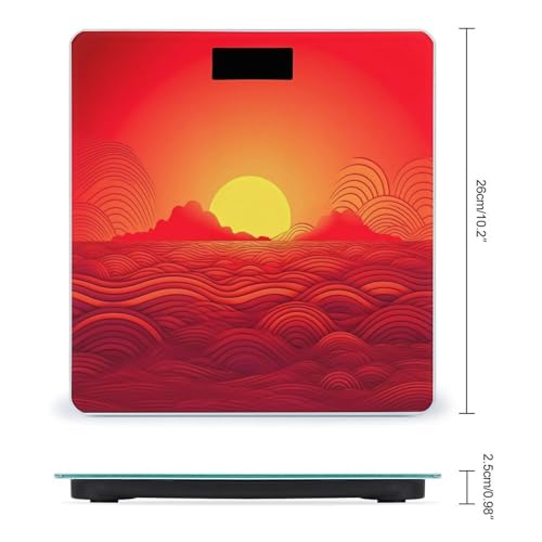 Báscula digital de baño 400 lb con vidrio templado miniatura 2