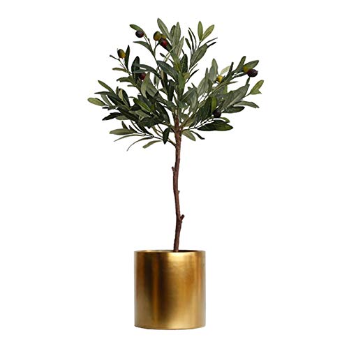 Plantas Artificiales Artificial Olivo en falso decorativo árbol de la planta de imitación de contenedores Aceitunas grande de la hoja principal Green Floor artificial Planta de tiesto, de 2.3 pies Flo