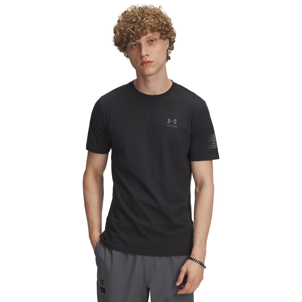 Under Armour Men's (002) Black / / Castlerock Underarmourfreedomflagshortsleevetshirt, ,3Xl