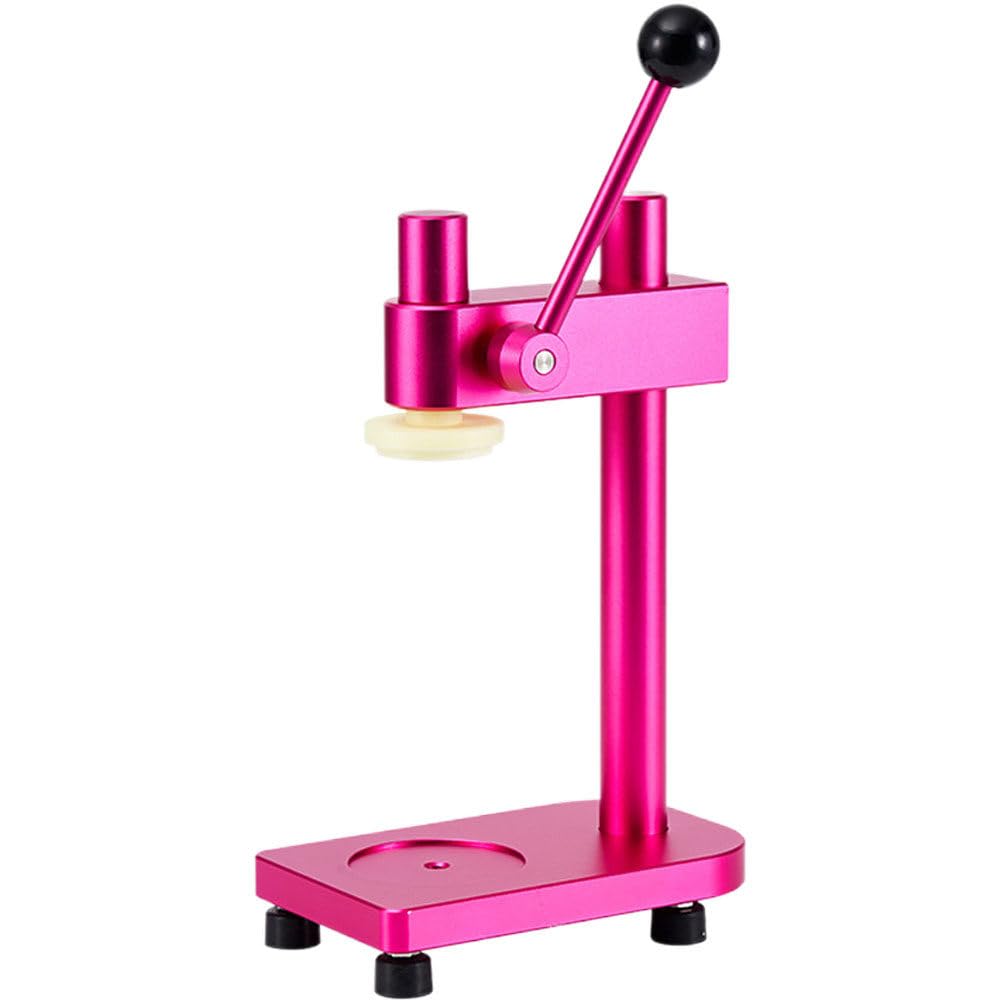 Macchina Sigillatrice Portatile per Lattine,Tappatrice Manuale,Altezza Regolabile 90-160mm,Base Stabile Inclusa,Non Richiede Elettricità,per Conserve Casalinghe Pink