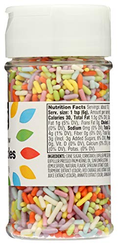 Image of 365 by Whole Foods Market, Rainbow Sprinkles, 2.75 Ounce, vegan (Pack of 2)
