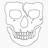 Pack of 4-3 Inch - Warzone Skull Sticker - Vinyl Decal for Cars, Trucks,...