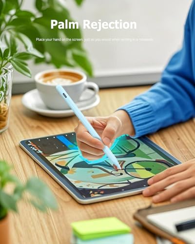 Image of Blue Stylus Pen for iPad Pro Air Mini 2018-2026, Palm Rejection Fast Charge | Compatible with iPad 6-11 Gen (A16), iPad mini 5 /6 /7, iPad Air 3-6 Gen (M2 /M4), iPad Pro 11 /12.9 inch 1-6 Gen, M4 iPad Pro 11 /13 inch