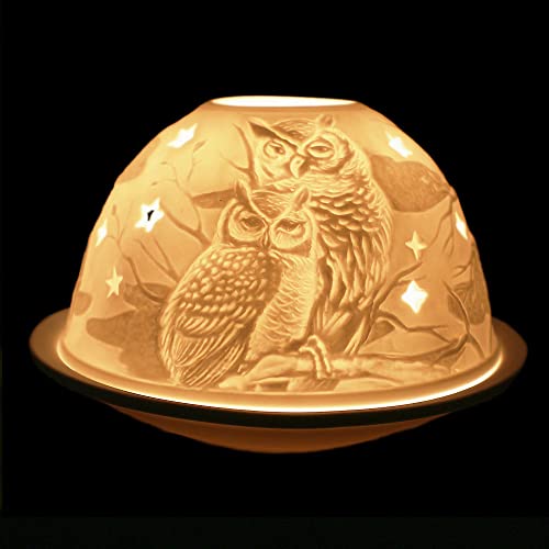 Porzellan Teelicht Windlicht Starlight (Starlight - Nr. 246 Eulen)