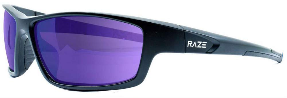 RazeEyewear Z-Coast Floating Water Sports Boating Polarized Sunglasses, Black/Purple, One size