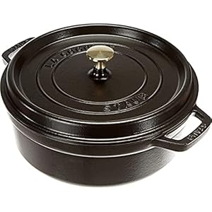 STAUB Cocotte shallow Round 26cm Black
