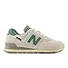 New Balance Unisex-Adult 574 V2 Unisex Sneaker, Calcium/New Spruce, Men 9.5 M/Women 11 W