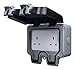 Produktbild Masterplug WP24 13 A 2-Gang Storm Weatherproof Outdoor Un-Switched Socket IP66 Rated by Masterplug