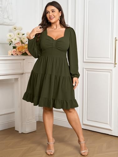 Image of SCOMCHIC Women's Plus Size Cocktail Mini Short Dress