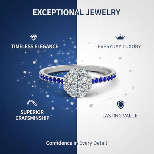 Image of Choose Your Gemstone Flower Halo Diamond CZ Ring 925 Sterling Silver Round Shape Halo Engagement Rings Everyday Jewelry Wedding Jewelry Handmade Gifts for Wife US Size 4 to 12