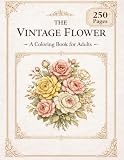 vintage flower vector  The Vintage Flower: A Coloring Book for Adults