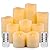 RY King Battery Operated Flameless Candle Set of 9 Real Wax Pillar Decorative Led Fake Candles with Remote Control and Timer (D3 x H3, 3", 4", 4", 5", 5", 6", 7", 8")