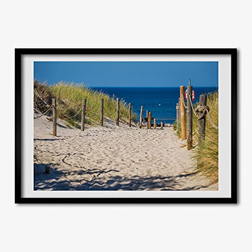 Affiche décorative côtière avec cadre de peinture moderne Tulup 70x50